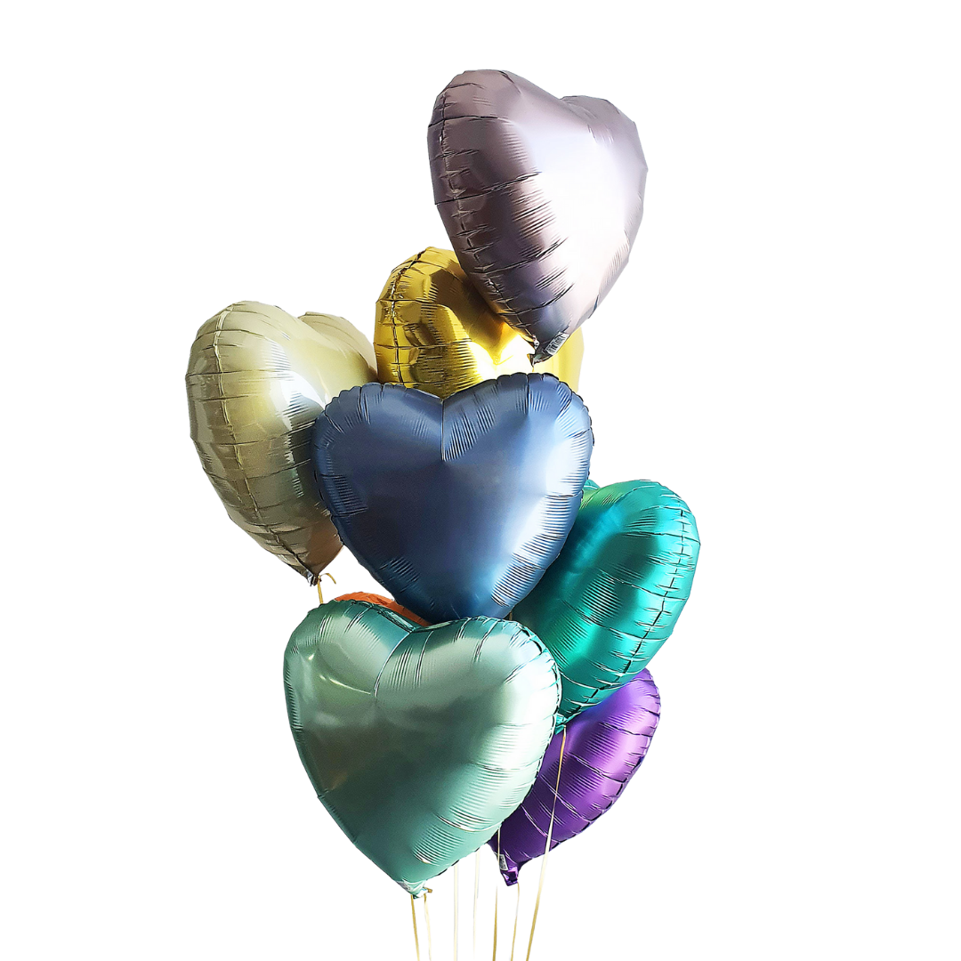 Foil Balloon Bunch heart 18"